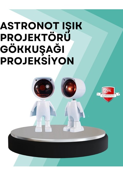 Hubrendy Tekno 360 Ayarlanabilir Başlıklı Astronot Gece Lambası AÇIK GRİ KAHVE KARIŞIMI