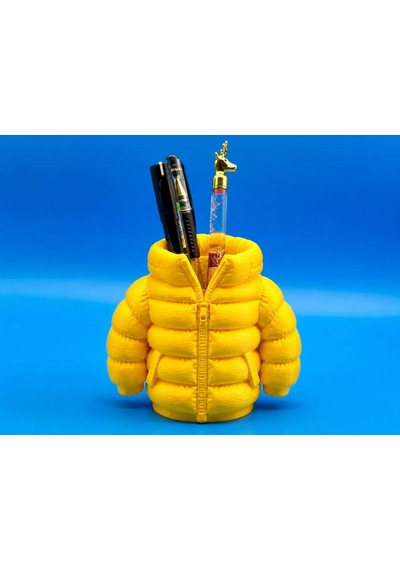 3d Baskı Şişme Mont Kalemlik - Masaüstü Organizer-sarı Diğer