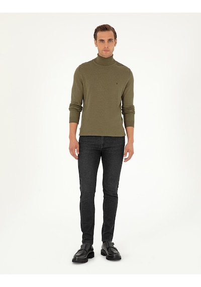 Pierre Cardin Erkek Koyu Haki Kazak /triko 50296602-vr111 Koyu Haki