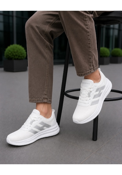 Homiro Fuspedli Poli Taban Günlük Spor Ayakkabı Sneaker Beyaz - Mavi