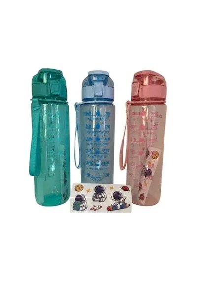 Motivasyon Su Matarası 1 Litre Çok Renkli