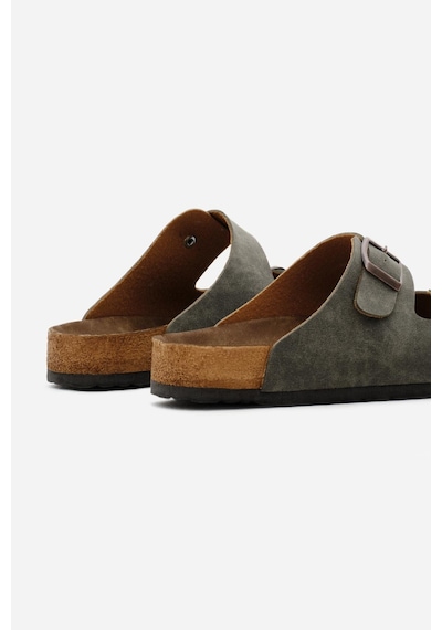 Tonny Black Poli Taban Çift Tokalı Ayarlamalı Unisex Haki Terlik Tbacr928 Haki