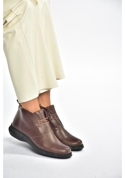 Fox Shoes V398553603 Kahverengi Hakiki Deri Kadın Bot Kahverengi-hakiki Deri