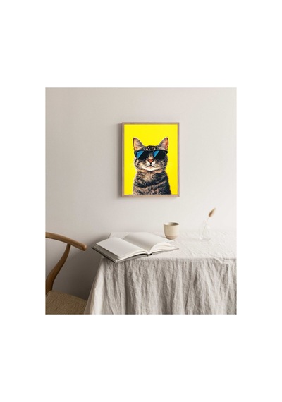 Poster Ahşap Çerçeveli Dekoratif Tablo Çok Renkli - 868792506 Çok Renkli