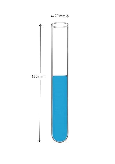 Cam Deney Tüpü Borosilikat Dibi Yuvarlak 20 150mm 27ml - 10 Adet