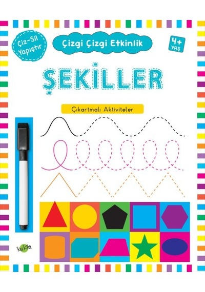 Çizgi Çizgi Etkinlik - Şekiller 4+ Yaş - Yqbx-618837