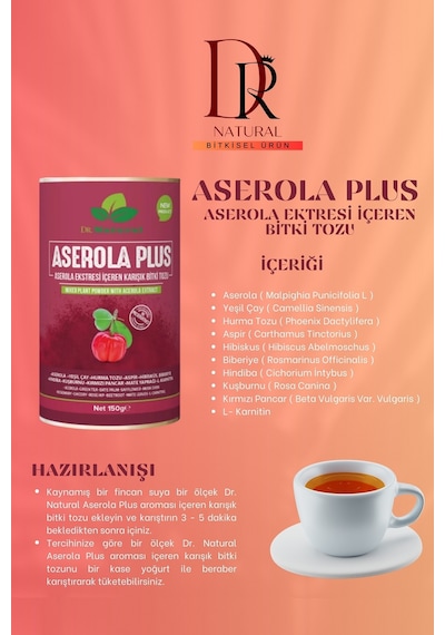 Aserola Eki İçeren Karışık Bitki Tozu 2 x 150 G