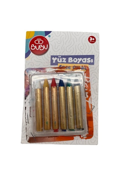 Bu-bu Yüz Boyası 6 Renk Çok Renkli