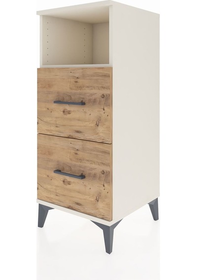 Hyperion Komodin Tek Raflı 2 Çekmeceli 44x44x106 Aytaşı-çam Aytaşı