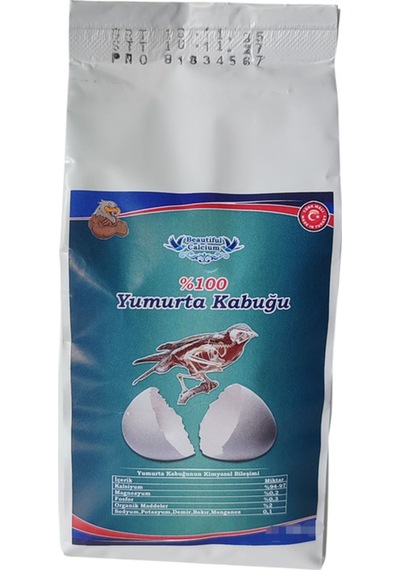 Beautiful Food Yumurta Kabuğu Kuşlar İçin Kalsiyum 1 Kg %100 Doğal Kalsiyum