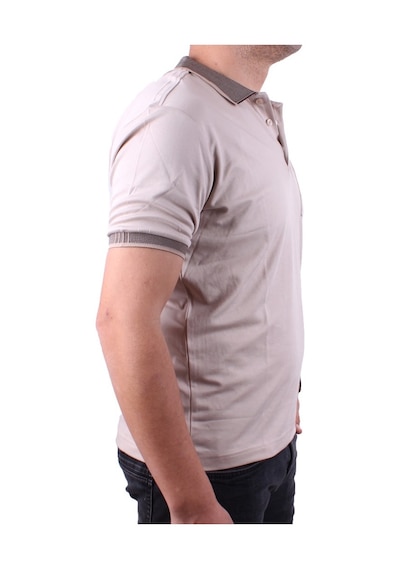 Twister Jeans Twister 2304 Bej Günlük Kısa Kol Normal Kesim Pamuklu Polo Yaka Erkek Tişört Bej