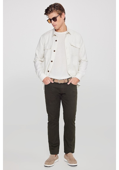 Ac&Co / Altınyıldız Classics Slim Fit Dar Kesim Pamuklu Esnek Chino Erkek Pantolon - Haki