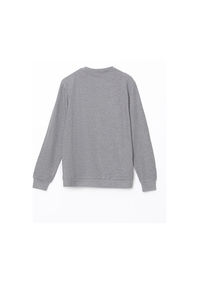 Lcwaıkıkı Classic Gri Bisiklet Yaka Uzun Kollu Erkek Sweatshirt