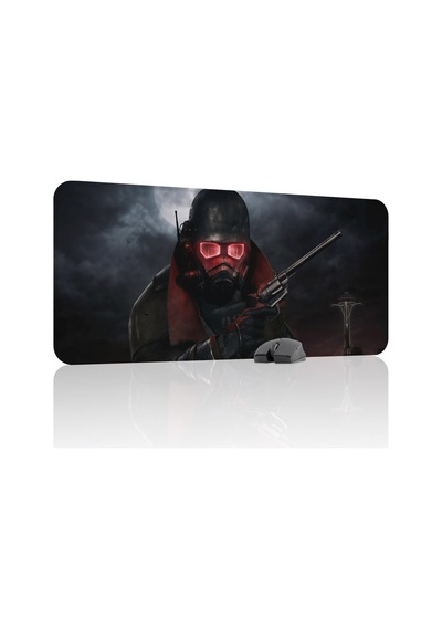 Fallout Kaymaz Dikişli Kauçuk Oyuncu Mousepad V4 - 90x40 Xxl Gaming Mouse Pad Fare Altlığı