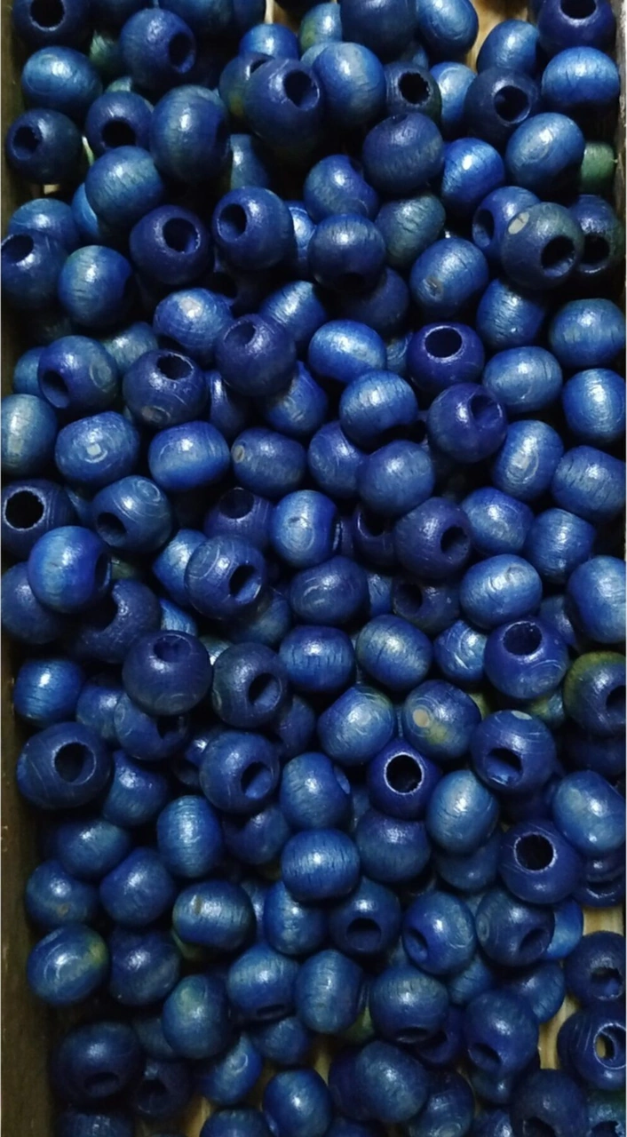 Ahşap Boncuk 10 Mm 100 Gr Lacivert Ort 250 - 300 Adet