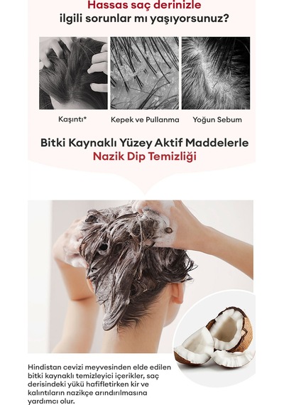 Hassas Saç Derisi İçin Nazik Bakım Sağlayan Şampuan Mılk Baobab Sensitive Shampoo Damask Rose Tüm Saç Tipleri