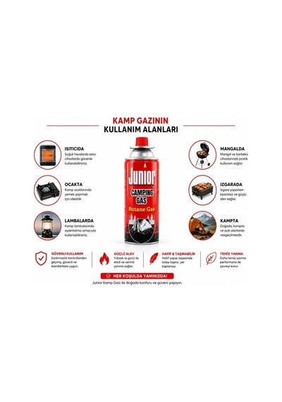 Özel Üretim Açık Alan Ocak Piknik Kamp Gazı - Gaz Kartuşu - 393 Ml Diğer