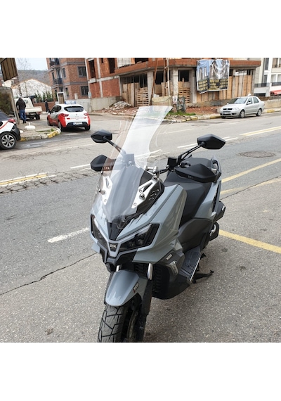 Motocam Sym Adx 250 Ön Cam 2024-2026 Model 75cm Şeffaf Renkli 4mm Uzun