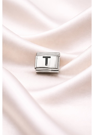 T Harfli Charm Paslanmaz Çelik Harf Charm Kişiye Özel Bileklik Aksesuarı