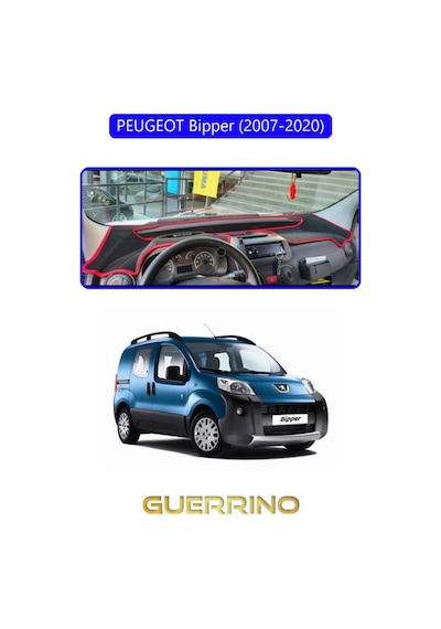 Peugeot Bipper 2007-2020 Torpido Koruma Halısı Mavi Kenar