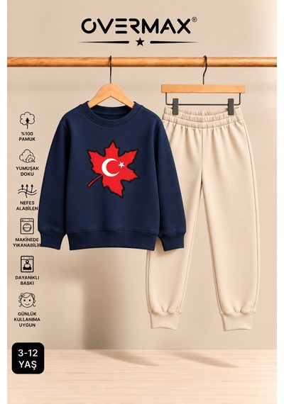 Overmax Türk Bayrağı Baskılı Çocuk Bisiklet Yaka Sweatshirt Eşofman Takımı- 3-12 Yaş Lacivert-bej - 928962138 Lacivert-bej Overmax Türk Bayrağı Baskılı Çocuk Bisiklet Yaka Sweatshirt Eşofman Takımı- 3-12 Yaş Lacivert-bej - 928962138 Lacivert-bej