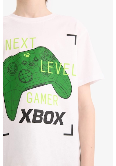Defacto Erkek Çocuk Xbox Pijama Takımı Kısa Kollu Üst Beli Lastikli Şort E0345a825hswt34 Beyaz
