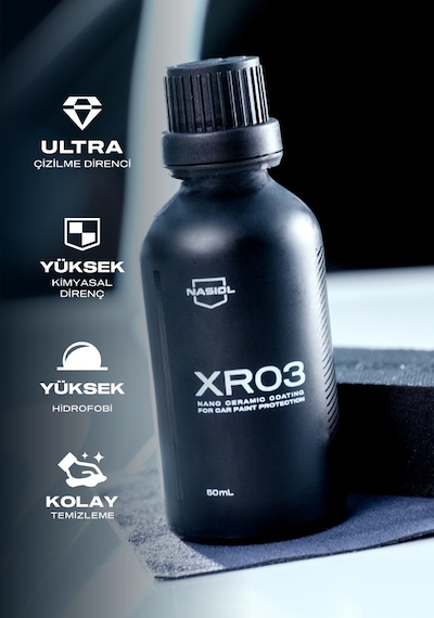 Nasiol XR03 Araç Nano Seramik Kaplama ve Boya Koruma 1.5 Yıl Dayanım 50 ML Su İtici Çizik Önleyici