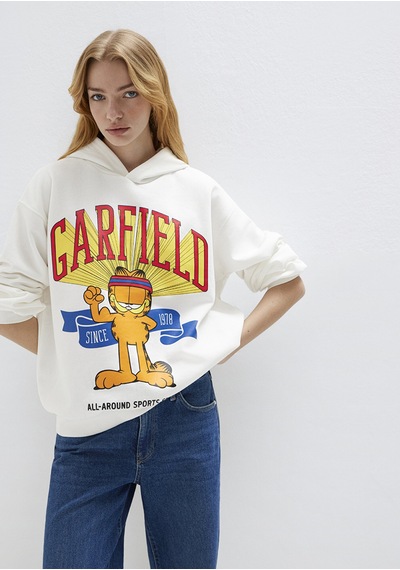 Mavi - Garfield Baskılı Ekru Sweatshirt 1s10530-80194 Ekru