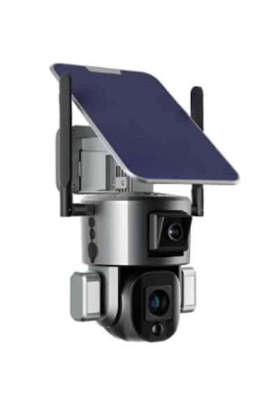 Bester 4k Solar 4g Sim Kart Güneş Panelli Çift Lensli Ptz Kamera