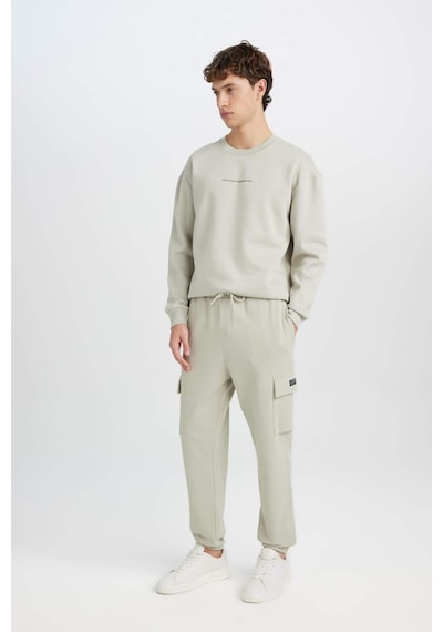 DeFacto Regular Fit Jogger Eşofman Altı Basic Düz Kargo Cepli Lastikli Paça D5252AX25SPKH494