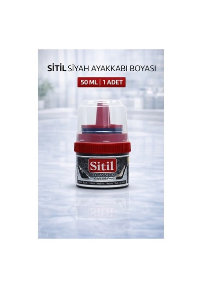 Erdo01ticaret Sitil Classic Ayakkabı Boyası Siyah Parlatıcı Süngerli 1 Adet Beyaz