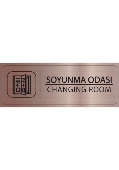 Mayeka Soyunma Odası İsimlik Bronz Metal Kapı İsimliği Levhası Yönlendirme Tabelası