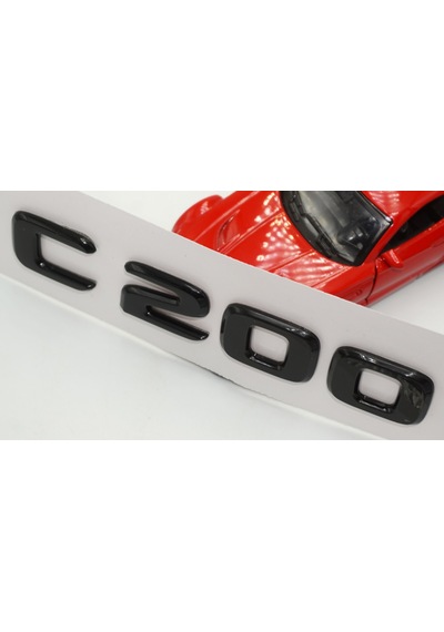 C 200 Bagaj Parlak Siyah ABS 3M 3D Yazı Logo