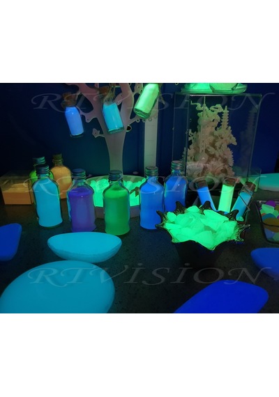 500 Gr Fosfor Tozu Karanlıkta Parlayan Fosfor Luminous Yeşil