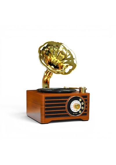 Rt-603a Gramafon Mini Nostalji Radyo,bluetooth Nostaljik Trend Radyo