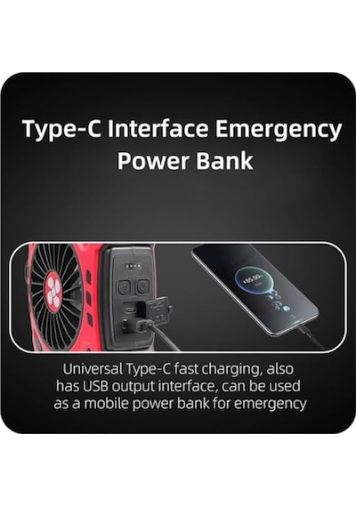 Fonksiyonlu Şarjlı Fanlı Kamp Lambası Taşınabilir Işık Kamp Yürüyüş Balıkçılık Acil Durum Deprem Usb Şa