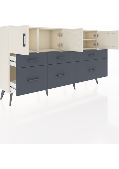 Arges Konsol 4 Raflı 6 Çekmeceli 4 Kapaklı 176x30x99 Aytaşı-aytaşı/antrasit Aytası/antrasıt - Aytası Arges Konsol 4 Raflı 6 Çekmeceli 4 Kapaklı 176x30x99 Aytaşı-aytaşı/antrasit Aytası/antrasıt - Aytası