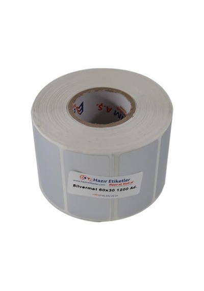 Silvermat Demirbaş Etiketi 60mm X 30mm Ruloda 1200 Adet 1