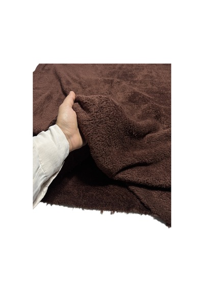 Welsoft Peluş Kumaş Çift Taraflı Yumuşak 180 Cm En -6003 Kahverengi