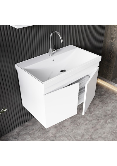 Karen Banyo Deniz Banyo Dolabı Seti, 80 Cm Beyaz, Lavabo Dahil, Lavabolu Beyaz Karen Banyo Deniz Banyo Dolabı Seti, 80 Cm Beyaz, Lavabo Dahil, Lavabolu Beyaz