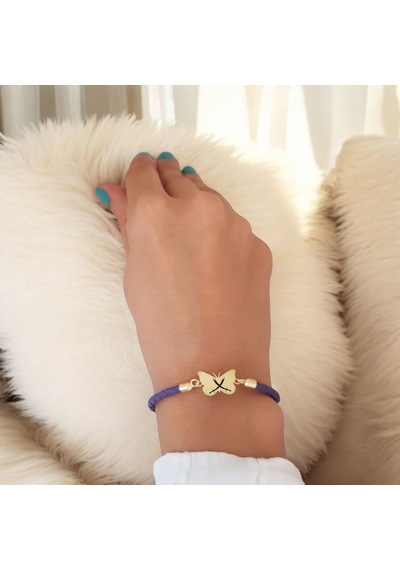 Archin Zülfikar Temalı Kelebek Motifli 14 Ayar Altın Plakalı Mor Derili Hediye Bileklik-469sembol Zülfikar Sembolü Archin Zülfikar Temalı Kelebek Motifli 14 Ayar Altın Plakalı Mor Derili Hediye Bileklik-469sembol Zülfikar Sembolü