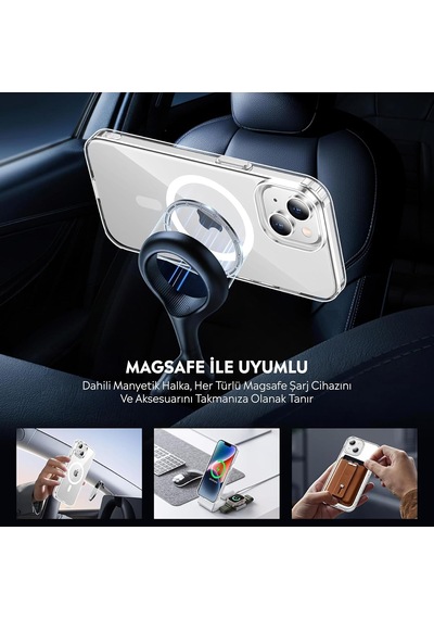 İphone 14 Plus Şeffaf Magsafe Uyumlu Kılıf Darbeye Dayanıklı Şeffaf Telefon Kılıfı Kamera Koruyucu İnce Ve Şık Tasarım Seffaf