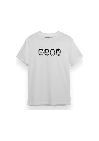 Prison Break Team Beyaz Kısa Kol Erkek Tshirt 001