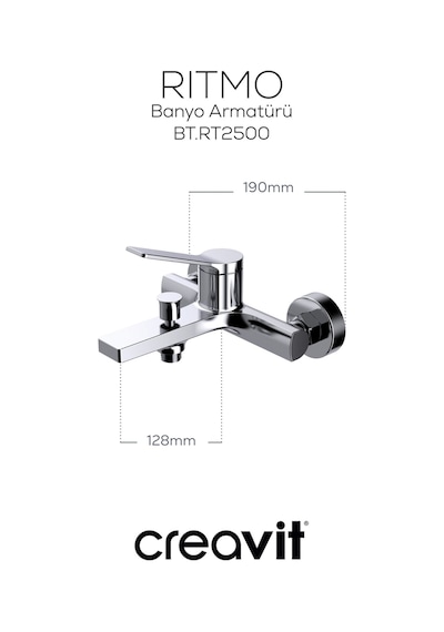 Creavit RT2500 Ritmo Banyo Armatürü Krom