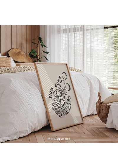 Yavaşla, Günlük İlham Verici Hatırlatıcı Sanat Poster