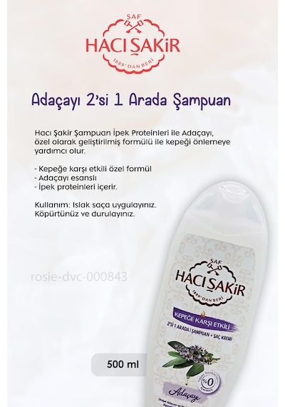 Hacı Şakir Hindistan Cevizi Şampuan 500 Ml, Ballı Şampuan 500 Ml Ve Rosıe