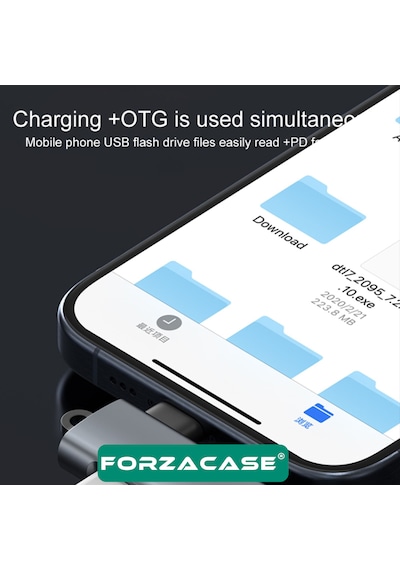 Forzacase Type-c To Usb Otg Adaptör 5gbps - Pd 10w Hızlı Veri Aktarım Adaptörü - Fc1128 Siyah