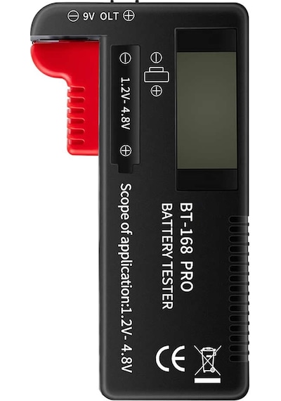 Bt-168 Pro Pil Test Cihazı Aa Aaa C D 9v 18650 16340 14500 10440 1.2v 1.5v 3v 3.7v 4.8v Dijital Ölç