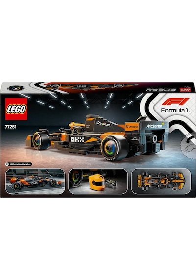 LEGO® Speed Champions McLaren F1® Team MCL38 Yarış Arabası 77251 - 10 Yaş ve Üzeri Çocuklar için Yaratıcı Oyuncak Yapım Seti (269 Parça)