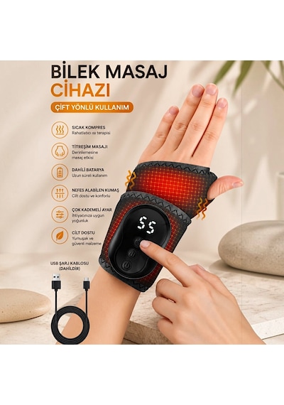 Auhma Amg40 Şarj Edilebilir Akıllı Isıtmalı Masaj Aleti 3 Kademeli Titreşim & 5
